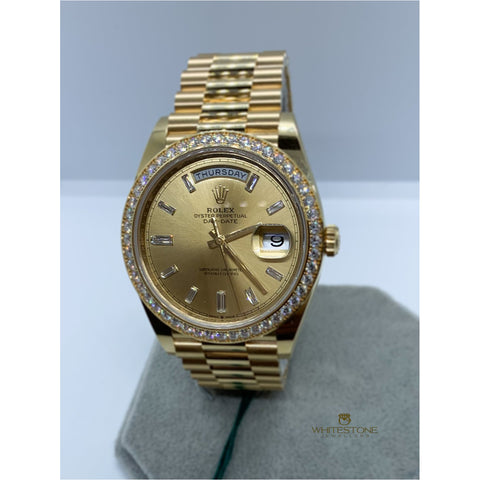 Rolex Day-Date 40mm 18k Yellow Gold RBR “Factory” - Whitestone Jewellers